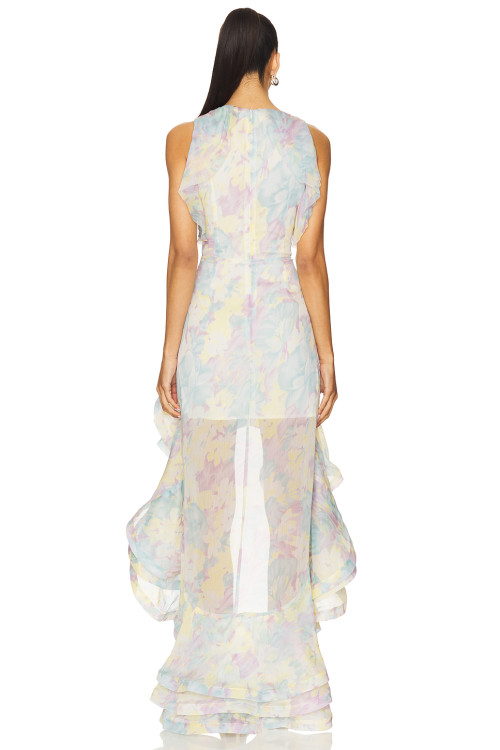 2025 New Design Custom Logo High quality High Low Dress Sleeveless Woman's Dress