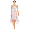 Fahionable Hot sale Sleeveless Halter neck Floral printed Elegant Woman's Long Dress