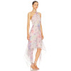 Fahionable Hot sale Sleeveless Halter neck Floral printed Elegant Woman's Long Dress