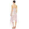 Fahionable Hot sale Sleeveless Halter neck Floral printed Elegant Woman's Long Dress