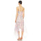 Fahionable Hot sale Sleeveless Halter neck Floral printed Elegant Woman's Long Dress