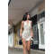 New Design High quality Sexy Halter neckline Lace Trim Backless Woman's Mini Dress