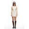 New Design High quality Sexy Halter neckline Lace Trim Backless Woman's Mini Dress