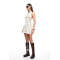 New Design High quality Sexy Halter neckline Lace Trim Backless Woman's Mini Dress