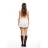 New Design High quality Sexy Halter neckline Lace Trim Backless Woman's Mini Dress