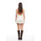 New Design High quality Sexy Halter neckline Lace Trim Backless Woman's Mini Dress
