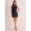 Women's Fashion  Spread Collar  Sleeveless Slim Button-Front Solid Color Casual Dress
