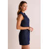 Women's Fashion  Spread Collar  Sleeveless Slim Button-Front Solid Color Casual Dress