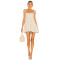 2025 Hot Sale Fashionable Sweet Creamy White Tie up Shoulder Straps Women Mini Dress
