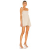2025 Hot Sale Fashionable Sweet Creamy White Tie up Shoulder Straps Women Mini Dress