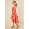 Vacation Style Square Neckline Self-Tie Shoulder Straps Floral Print  Casual Dress
