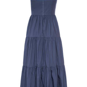Custom Camisole High Waist Solid Color Tiered Skirt A-Line Silhouette Casual Dress
