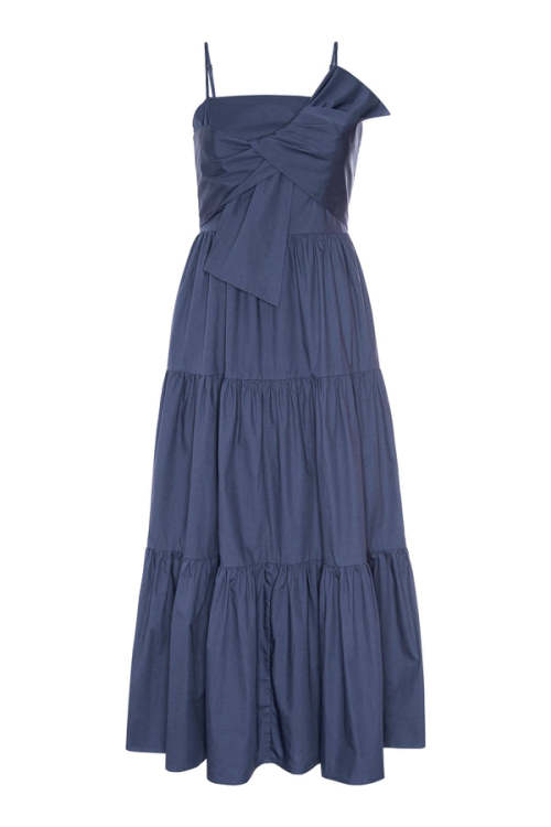 Custom Camisole High Waist Solid Color Tiered Skirt A-Line Silhouette Casual Dress