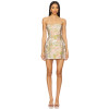 2025 Fahionable Vintage Style Floral Embroidered Strapless Slim Fit Mini Dress