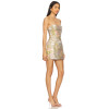 2025 Fahionable Vintage Style Floral Embroidered Strapless Slim Fit Mini Dress