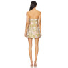 2025 Fahionable Vintage Style Floral Embroidered Strapless Slim Fit Mini Dress