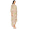 Elegant Floral Chiffon Fabric High Neck Lantern Sleeve Ruffled Asymmetric Long Dress