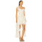 Romantic Floral Print Asymmetrical hem Off Shoulder Tiered Design Camisole Dress