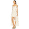 Romantic Floral Print Asymmetrical hem Off Shoulder Tiered Design Camisole Dress