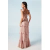 Elegant Women Square Neckline Open Back Slim Tight Waist Solid Color Casual Dress