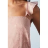 Elegant Women Square Neckline Open Back Slim Tight Waist Solid Color Casual Dress