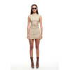 Exquisite 2025 New style Custom Logo Boat neckline Woman's Sleeveless Womna's Mini Dress
