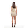 Exquisite 2025 New style Custom Logo Boat neckline Woman's Sleeveless Womna's Mini Dress
