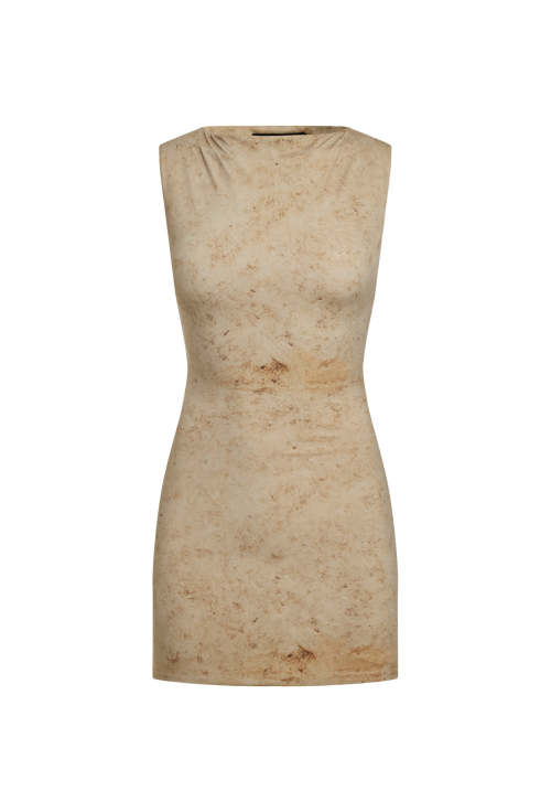 Exquisite 2025 New style Custom Logo Boat neckline Woman's Sleeveless Womna's Mini Dress