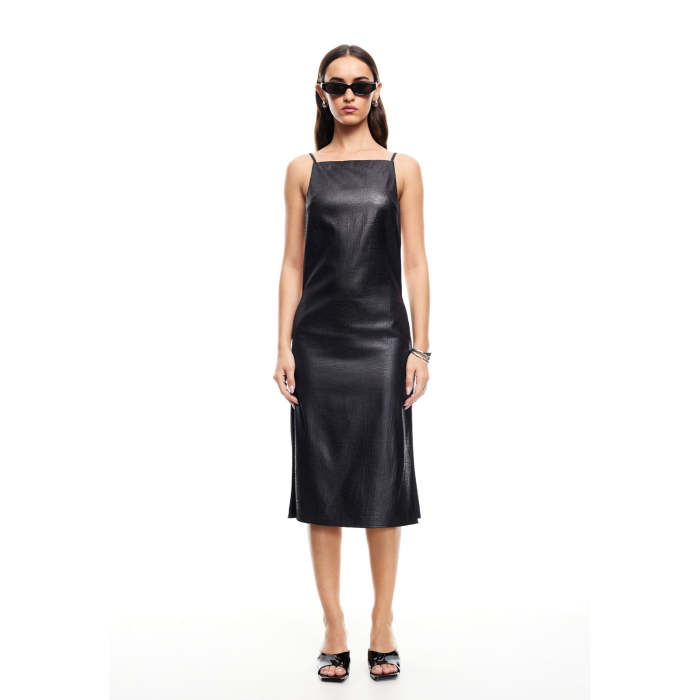 Customized High quality Camisole Sleeveless Backless Side split Woman's Midi Dress