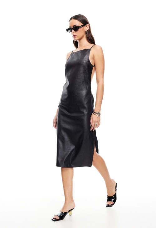 Customized High quality Camisole Sleeveless Backless Side split Woman's Midi Dress