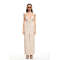 Fashionable Stylish 2025 New Design High Slim Button trims quality V neck Woman's Long Dress