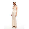 Fashionable Stylish 2025 New Design High Slim Button trims quality V neck Woman's Long Dress