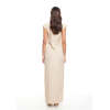 Fashionable Stylish 2025 New Design High Slim Button trims quality V neck Woman's Long Dress