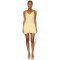 Elegant Women V-neck Halter Neckline Open Back Slim Solid Color Casual Mini Dress