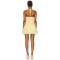 Elegant Women V-neck Halter Neckline Open Back Slim Solid Color Casual Mini Dress