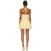 Elegant Women V-neck Halter Neckline Open Back Slim Solid Color Casual Mini Dress