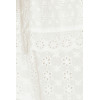 Elegant  V-neck Puff Sleeve Open Back Ruffle Tight Waist Floral Embroider Tiered Skirt
