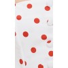 Fashionable Square Neckline Button Placket Open Back Mid-Waist Polka-Dot Print Dress