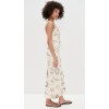 Sample Cute V-Neck Camisole Lace Trim Slim Cut Out Pasta Print Casual Dress