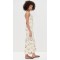 Sample Cute V-Neck Camisole Lace Trim Slim Cut Out Pasta Print Casual Dress