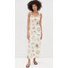 Sample Cute V-Neck Camisole Lace Trim Slim Cut Out Pasta Print Casual Dress