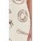 Sample Cute V-Neck Camisole Lace Trim Slim Cut Out Pasta Print Casual Dress