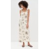 Sample Cute V-Neck Camisole Lace Trim Slim Cut Out Pasta Print Casual Dress