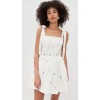 Cute Women Summer Square Neckline Open Back Allover Cocktail Embroidery Casual Dress