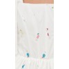 Cute Women Summer Square Neckline Open Back Allover Cocktail Embroidery Casual Dress