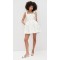 Cute Women Summer Square Neckline Open Back Allover Cocktail Embroidery Casual Dress