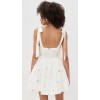 Cute Women Summer Square Neckline Open Back Allover Cocktail Embroidery Casual Dress