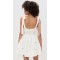 Cute Women Summer Square Neckline Open Back Allover Cocktail Embroidery Casual Dress
