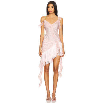 Elegant  V-neck Sexy Camisole Backless Exquisite Fashionable Woman's Midi Dress