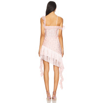 Elegant  V-neck Sexy Camisole Backless Exquisite Fashionable Woman's Midi Dress